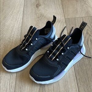 Adidas Black Sneakers with White Soles